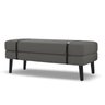 Banco Estofado Viena 1,20m Suede Cinza - Inova Decorações - 1