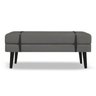 Banco Estofado Viena 1,20m Suede Cinza - Inova Decorações - 2