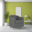 Ver imagem 2 de Kit 4 Poltronas Bia Decorativa Reforçada Recepção Clinica Salão Sala de Estar Courino:cinza