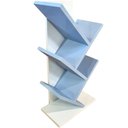 Ver imagem 4 de Livreiro Branco 60cm Partição Azul-claro Mdf Prateleira Estante Nicho Livros Revista Infantil