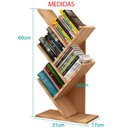 Ver imagem 2 de Livreiro Branco 60cm Partição Azul-claro Mdf Prateleira Estante Nicho Livros Revista Infantil