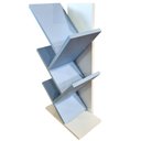 Ver imagem 3 de Livreiro Branco 60cm Partição Azul-claro Mdf Prateleira Estante Nicho Livros Revista Infantil