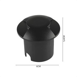 Balizador de Solo Led Taschibra Dome 2 Fachos Preto Bivolt - 2