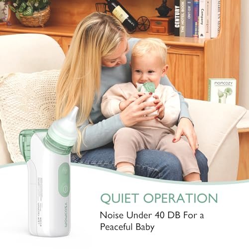 Momcozy Aspirador Nasal Elétrico 2-em-1 com Spray para Bebê Branco - 6