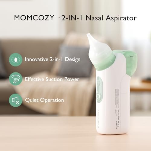 Momcozy Aspirador Nasal Elétrico 2-em-1 com Spray para Bebê Branco - 2