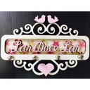 Ver imagem 1 de Porta Chaves Lar Doce Lar Rosa Mdf Tamanho 22 X 15,5 Cm