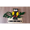 Ver imagem 1 de Porta Chaves Coruja Em Mdf Tamanho 26,5 X 18 Cm