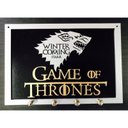 Ver imagem 1 de Porta Chaves Game Of Thrones 4 Em Mdf Tamanho 22 X 15,2 Cm