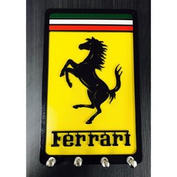 Porta Chaves Ferrari Em Mdf Tamanho 14 X 22,5 Cm - 2