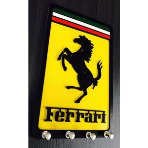 Porta Chaves Ferrari Em Mdf Tamanho 14 X 22,5 Cm