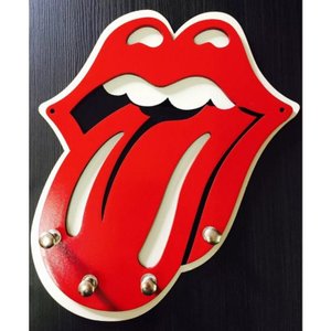 Porta Chaves Rolling Stones Em Mdf Tamanho 22 X 16,5 Cm