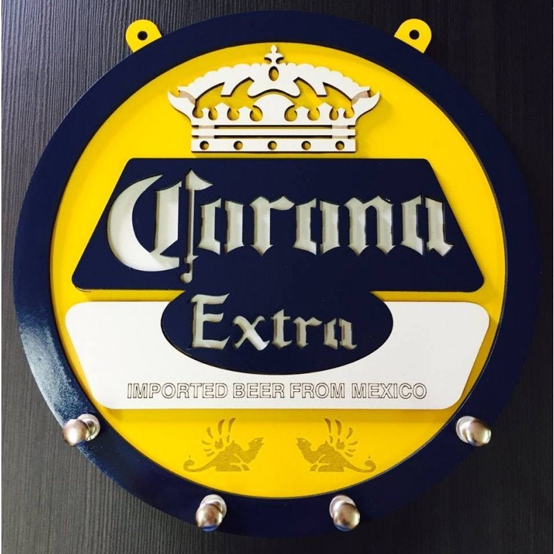 Porta Chaves Corona Extra Em Mdf Tamanho 21,5 Cm Cerveja - 2