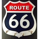Ver imagem 2 de Porta Chaves Route 66 Em Mdf Tamanho 16,7 X 18,5 Cm