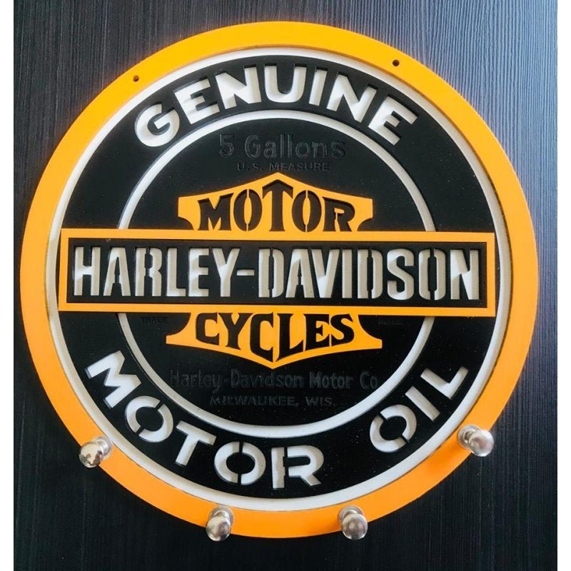 Porta Chaves Harley Davidson Em Mdf Tamanho 21 Cm - 2