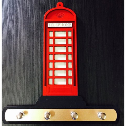 Porta Chaves Cabine Em Mdf Tamanho 19 X 21 Cm