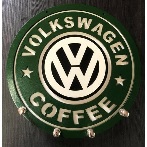Porta Chaves Volkswagen Em Mdf Tamanho 21 Cm