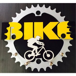 Porta Chaves Bike Em Mdf Tamanho 22 X 20,5 Cm