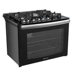 Fogão de Embutir 5 Bocas Atlas Top Gourmet Glass Acendimento Automatico Preto - 2