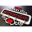 Ver imagem 1 de Porta Chaves Lar Doce Lar Vermelho Mdf Tamanho 22 X 15,5 Cm