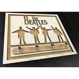 Porta Chaves Beatles Em Mdf Tamanho 19 X 13,5 Cm - 2