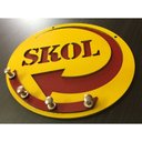 Ver imagem 2 de Porta Chaves Skol Em Mdf Tamanho 19,5 X 18 Cm