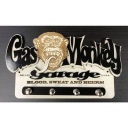 Porta Chaves Gas Monkey Em Mdf Tamanho 21,8 X 12,5 Cm - 1