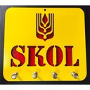 Ver imagem 1 de Porta Chaves Skol Quadrado Em Mdf Tamanho 18 X 16,5 Cm