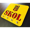 Ver imagem 2 de Porta Chaves Skol Quadrado Em Mdf Tamanho 18 X 16,5 Cm