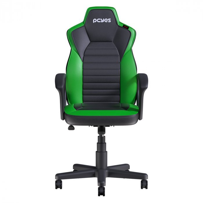 Cadeira De Escritório Mad Racer Turbo Savage Green Gamer Em Couro Sintético Encosto Moderno