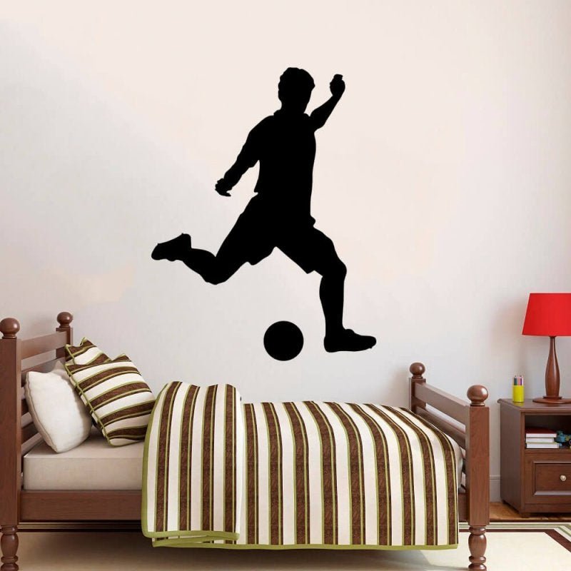 Adesivo De Parede Decorativo Jogador De Futebol Grande Sala