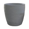 Vaso Planta 40x40 Oval Moderno Polietileno - CINZA CIMENTO 004 - 1