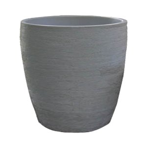 Vaso Planta 40x40 Oval Moderno Polietileno - CINZA CIMENTO 004