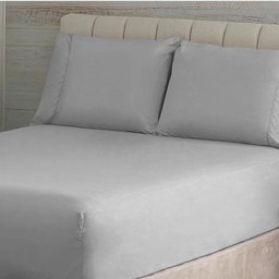 Jogo de Cama S Ponto Palito Queen 3 Pçs 180 Fios Prata Sonhare - 2