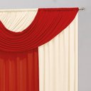 Ver imagem 2 de Cortina Mariana Palha e Vermelho 2,00M x 1,60M para Varão Simples