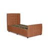 Cama com Cabeceira Solteirão Viúva Estofada Uvaia 120cm Suede:terracota - 2