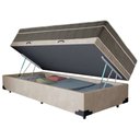 Ver imagem 5 de Cama Box Baú Suede Solteiro + Colchão Sereneprime Molas Ensacadas 88x188x69 Bege