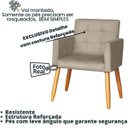 Ver imagem 3 de Kit 2 Cadeiras para Mesa de Jantar Estofada Cozinha Decor Resistente Confortável