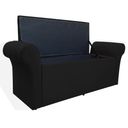 Ver imagem 3 de Calçadeira Báu Cancun 195cm Suede Preto - Vallisa Decor