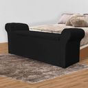 Ver imagem 2 de Calçadeira Báu Cancun 195cm Suede Preto - Vallisa Decor
