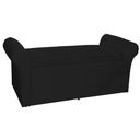 Ver imagem 4 de Calçadeira Báu Cancun 195cm Suede Preto - Vallisa Decor