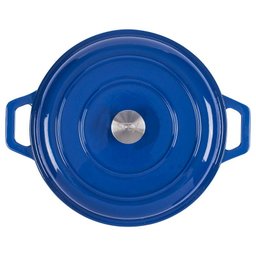 Panela Buffet de Ferro Fundido Esmaltada - Stex Cookware - 3,2 litros - Azul - Masterchef - 4 Panela Buffet de Ferro Fundido Esmaltada - Stex Cookware - 3,2 litros - Azul - Masterchef - 4