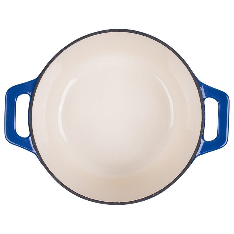 Panela de Ferro Fundido Esmaltada Redonda 28 Cm - Stex Cookware - 6,5 litros - Azul - Masterchef - 3