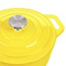 Panela de Ferro Fundido Esmaltada Redonda 24 Cm - Stex Cookware - 4,0 litros - Amarela - Masterchef - 2