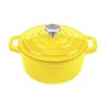 Panela de Ferro Fundido Esmaltada Redonda 24 Cm - Stex Cookware - 4,0 litros - Amarela - Masterchef - 1