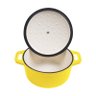Panela de Ferro Fundido Esmaltada Redonda 24 Cm - Stex Cookware - 4,0 litros - Amarela - Masterchef - 5