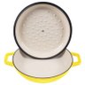 Panela Buffet de Ferro Fundido Esmaltada - Stex Cookware - Amarela - PONTA DE ESTOQUE - 5