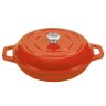 Panela Buffet de Ferro Fundido Esmaltada - Stex Cookware - 3,2 litros - Laranja - Masterchef - 1