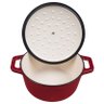 Panela de Ferro Fundido Esmaltada Redonda 28 Cm - Stex Cookware - 6,5 litros - Vermelha - - 5