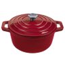 Panela de Ferro Fundido Esmaltada Redonda 28 Cm - Stex Cookware - 6,5 litros - Vermelha - - 1