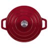 Panela de Ferro Fundido Esmaltada Redonda 28 Cm - Stex Cookware - 6,5 litros - Vermelha - - 4